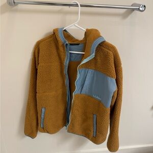 L.L. Bean Brown and Blue Fleece Jacket